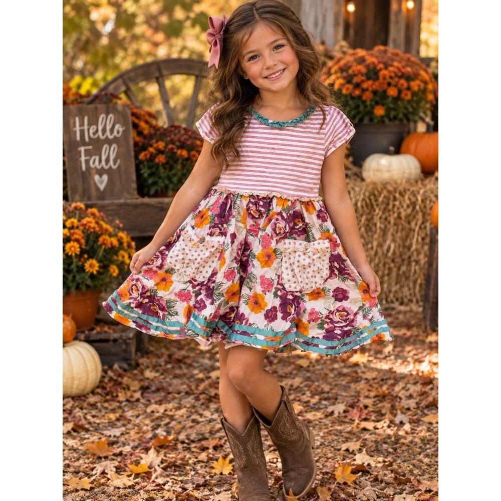 Matilda Jane Mixed-print Chrysalis Dress Size 8